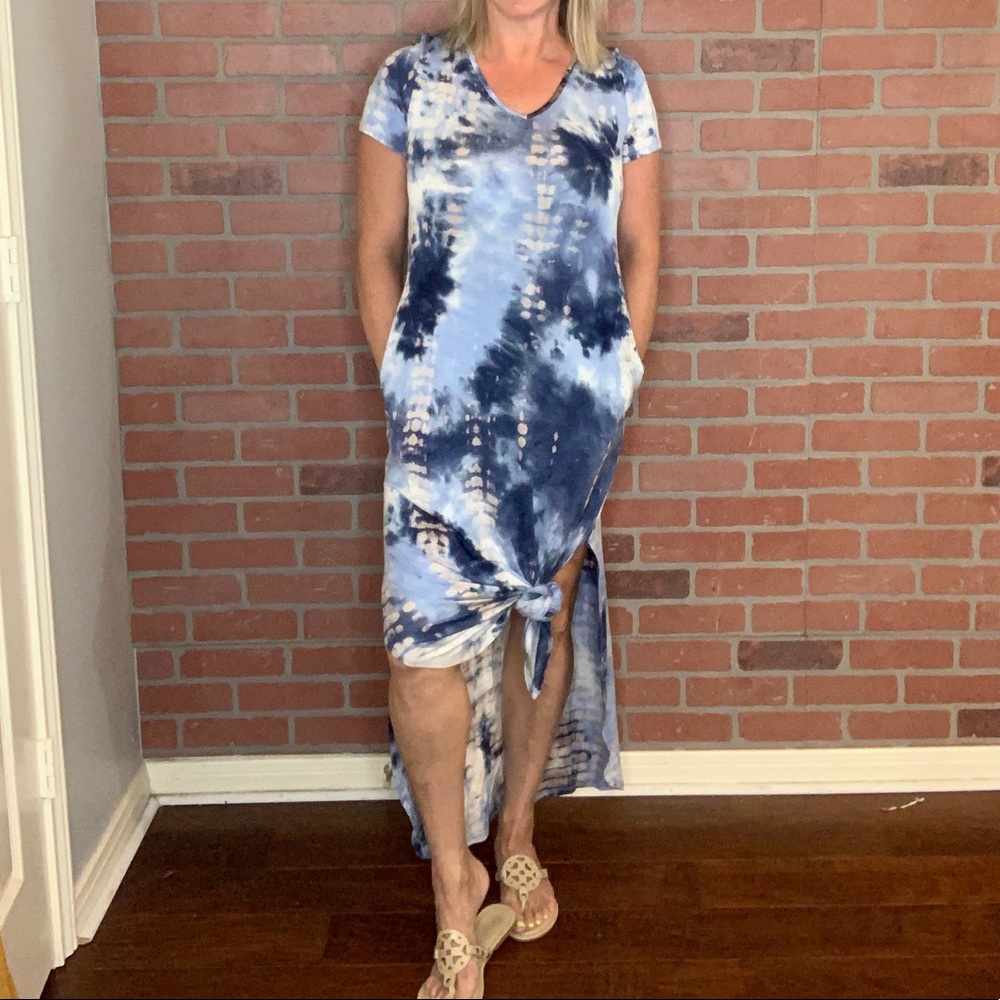 Blue Tie Dye Dress